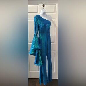 Jovani Royal Blue Dress Pageant Romper
